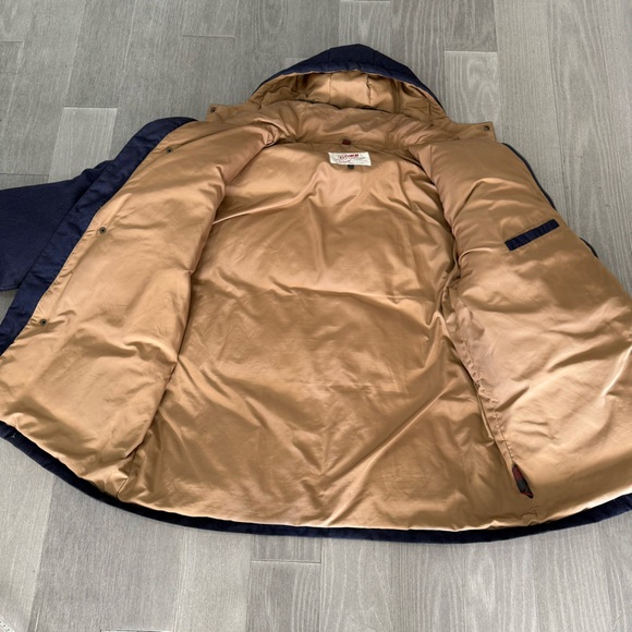 Schott NYC Down Filled Hooded Puffer Parka Jacket Men's Navy Size 3XL 9040D - Picture 11 of 16